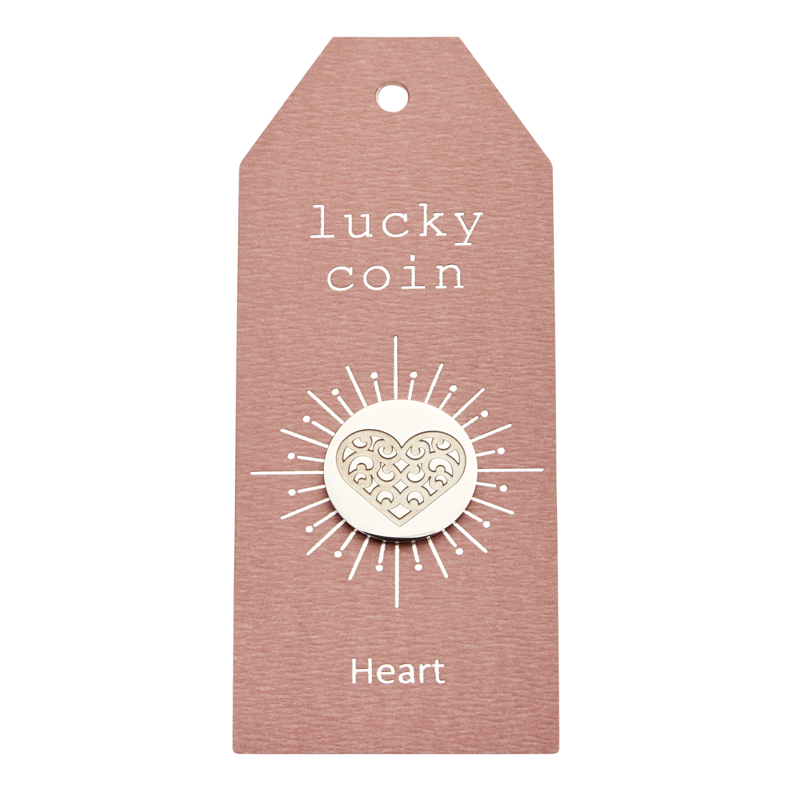Münzen - "lucky coin" - Edelstahl - Herz