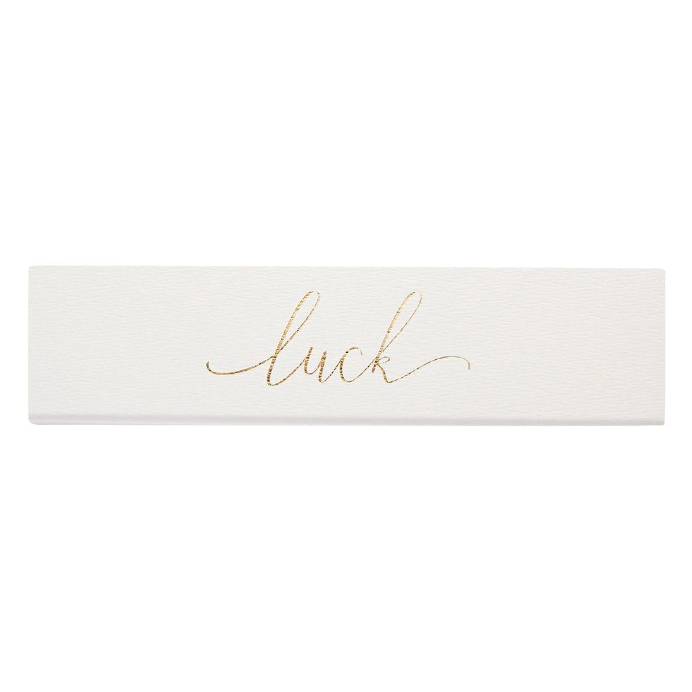 Kugelschreiber mit Geschenkbox - "Luck" - goldfarbend