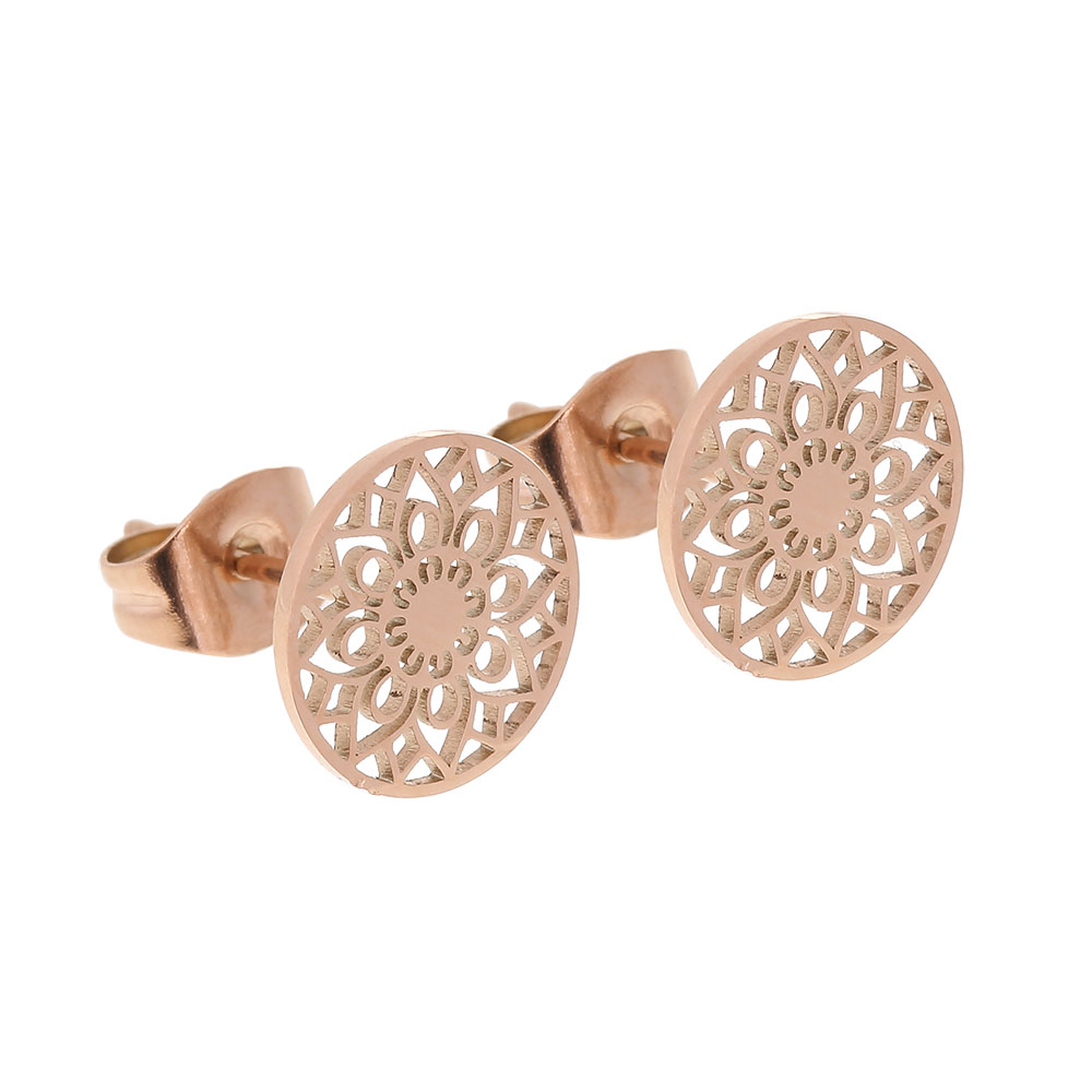 Studs Rose Gold Plated - Mandala Of Luck