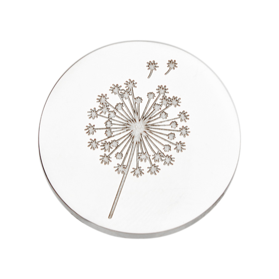 Coin-"lucky coin"-stainless steel-dandelion