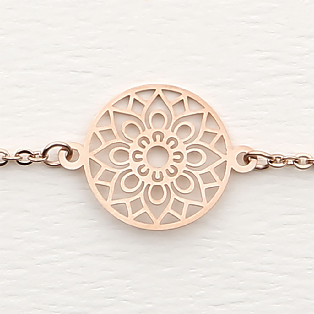 Bracelet - Rose Gold Plated - Mandala Of Luck