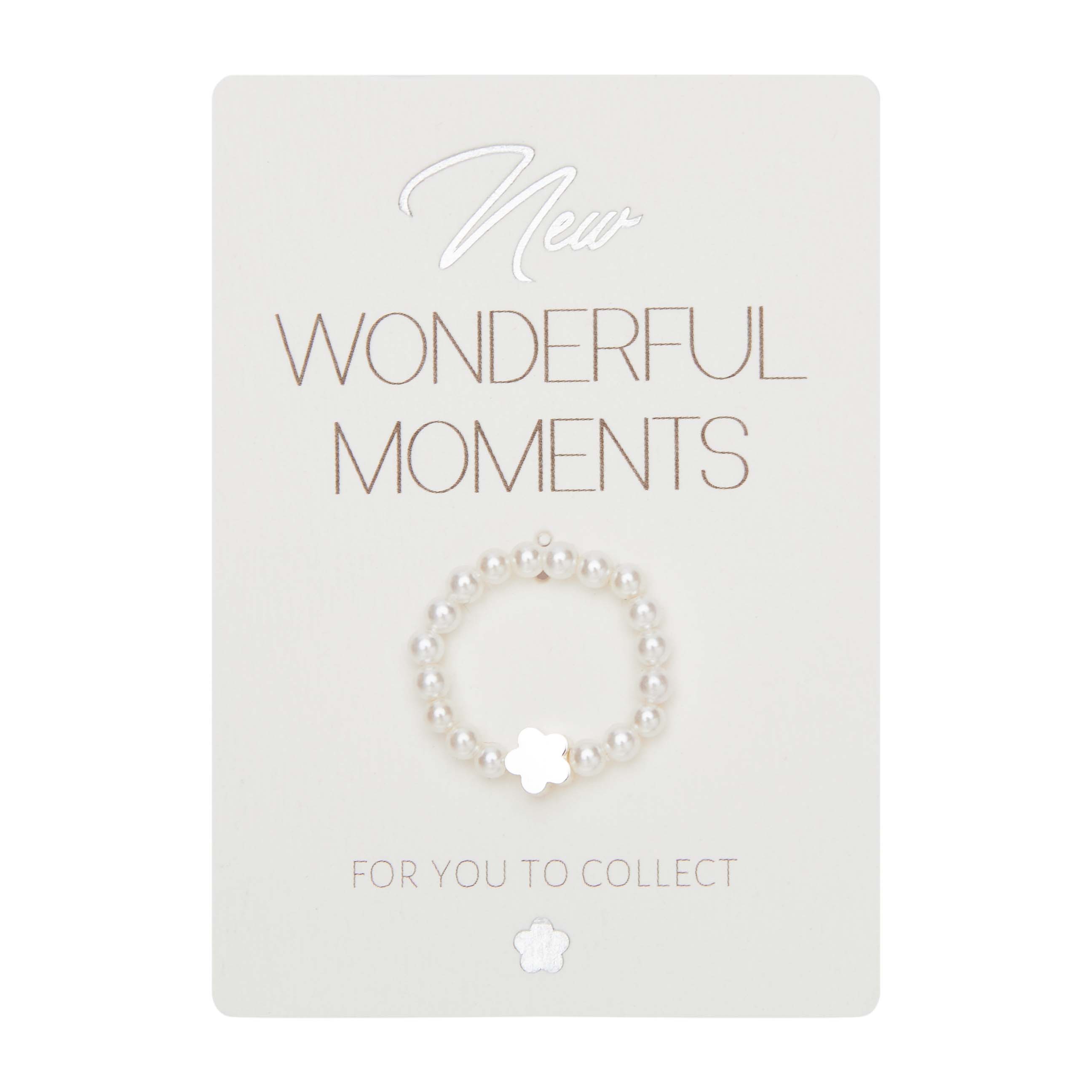 Ring - "New Wonderful Moments" - versilbert - Blume