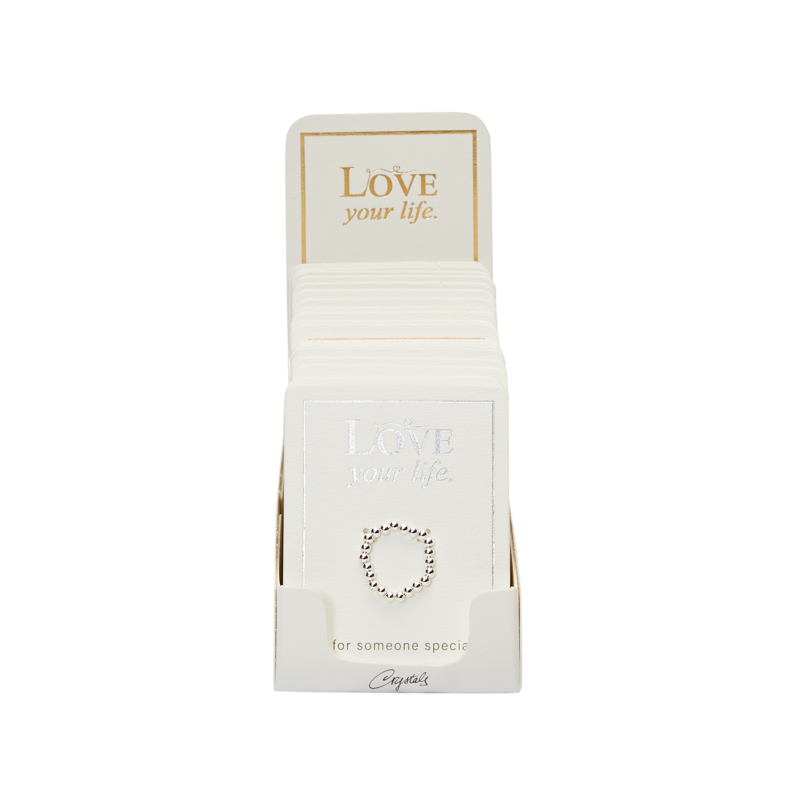 Display rings "Love your life"
