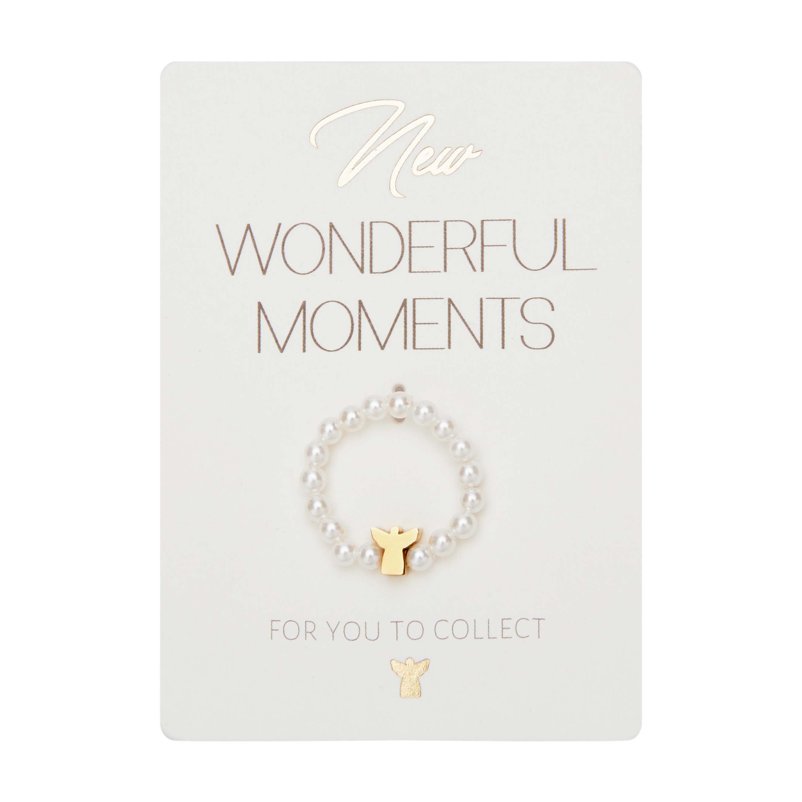 Ring - "New Wonderful Moments" - vergoldet - Schutzengel