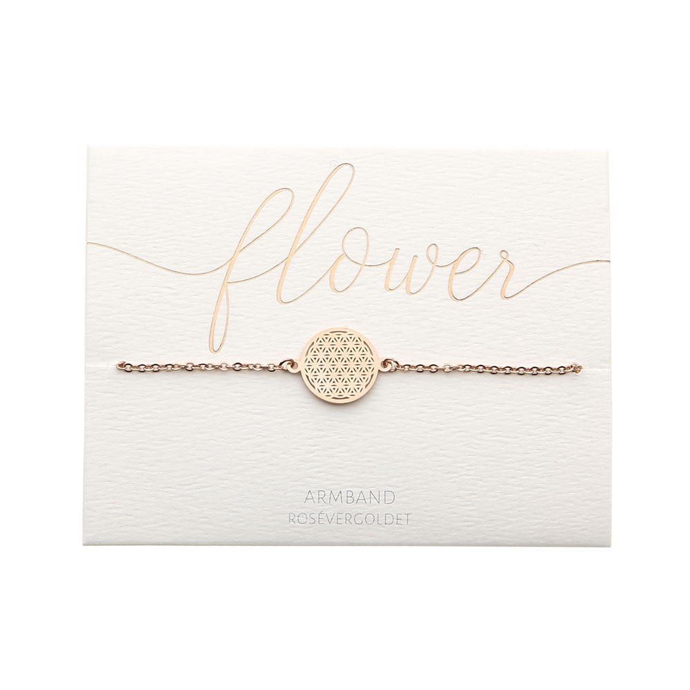 Armband - rosévergoldet - Blume des Lebens