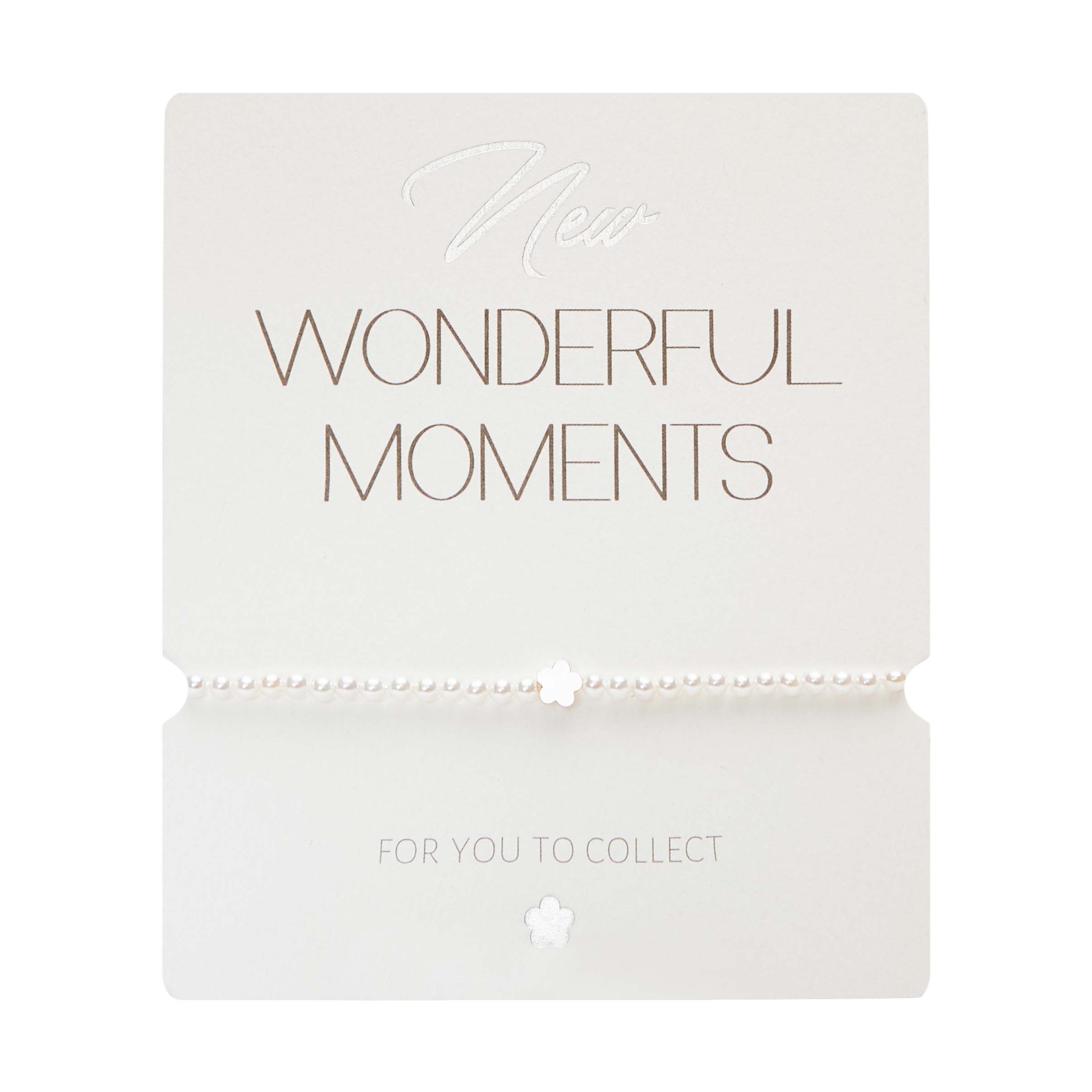 Armband - "New Wonderful Moments" - versilbert - Blume