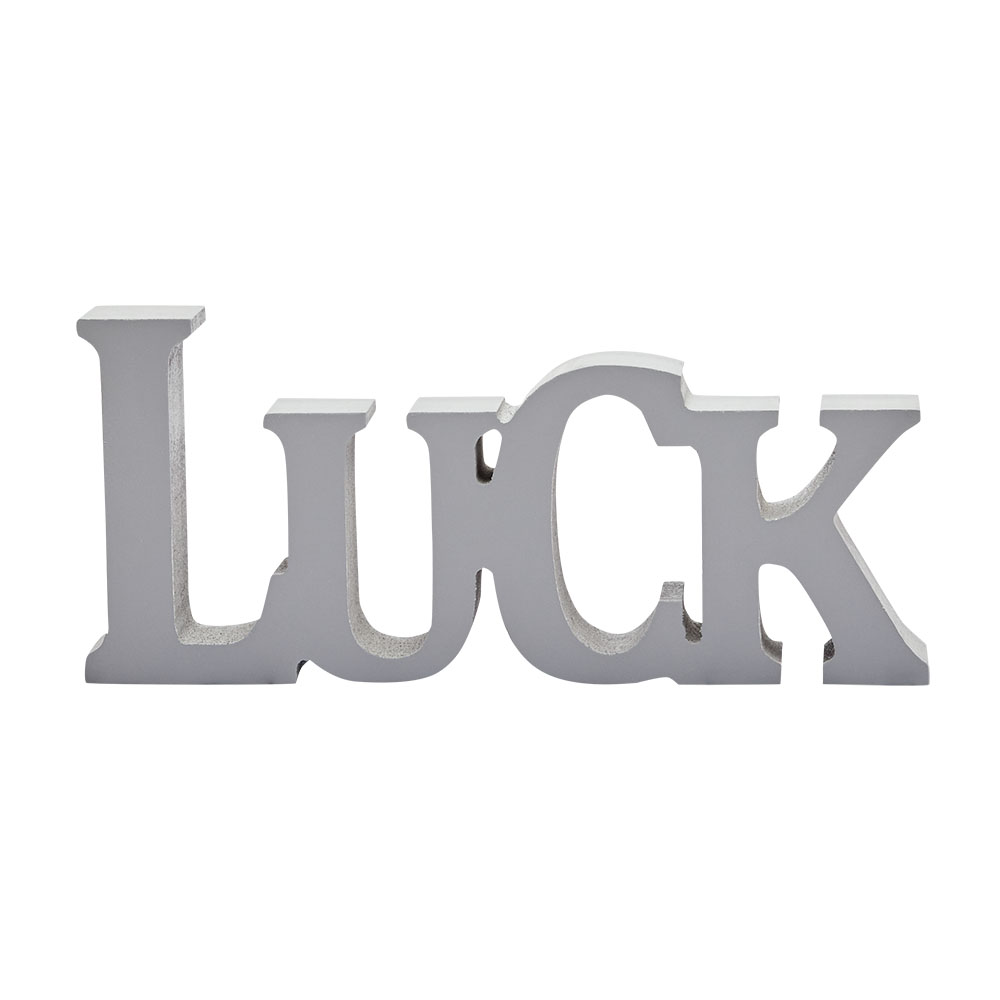 Lettering- Grey - Luck