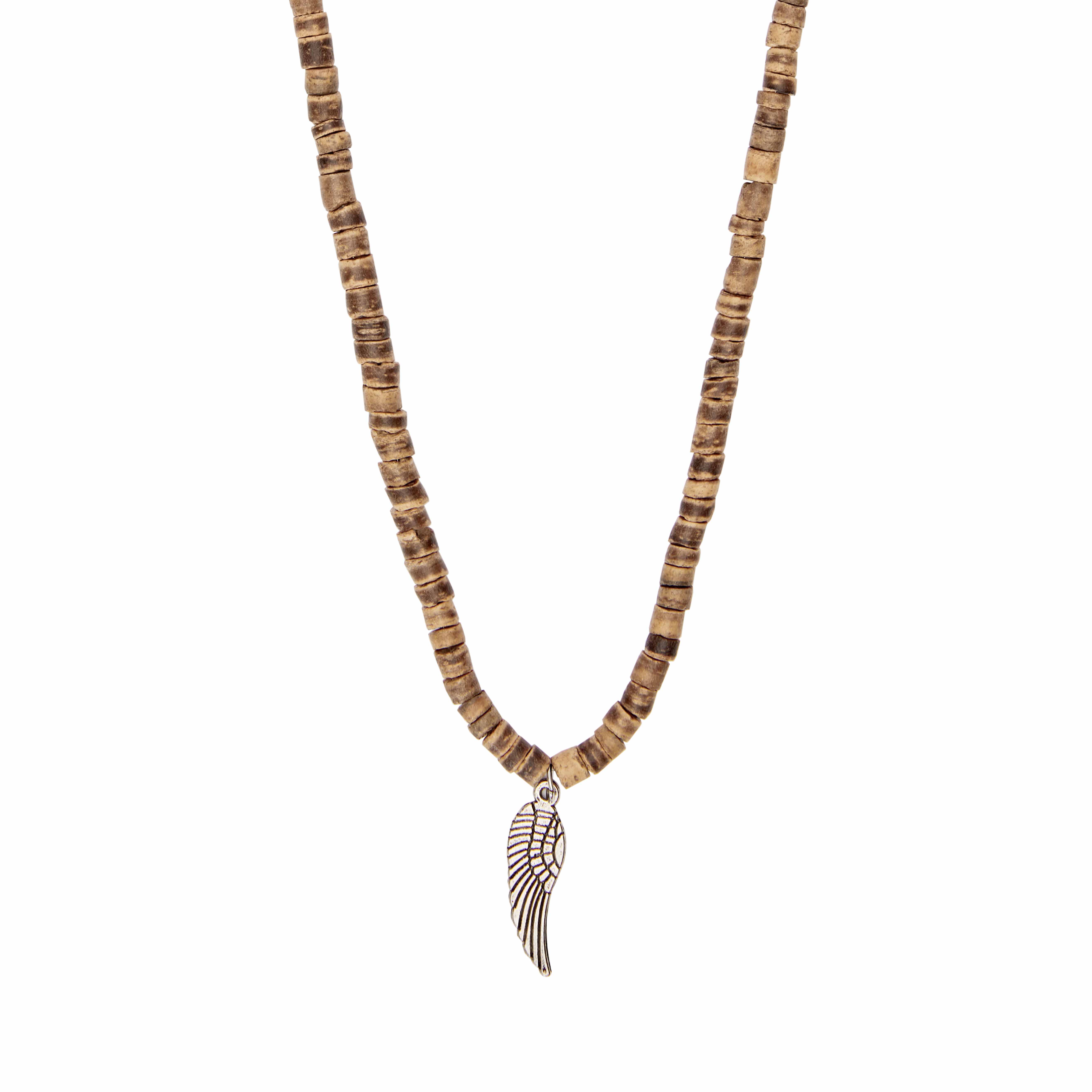 Necklace-"VIRO"-coconut with angel wing