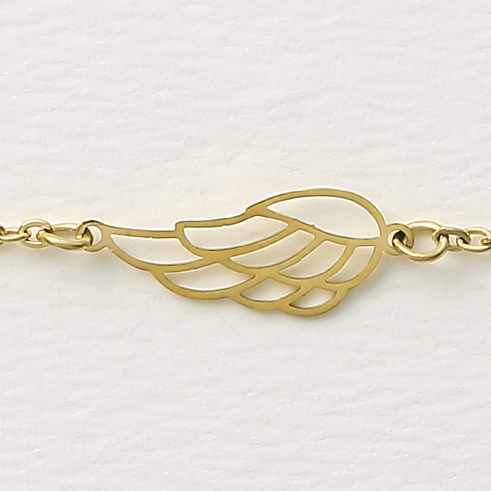 Bracelet - Gold Plated - Angel Wings