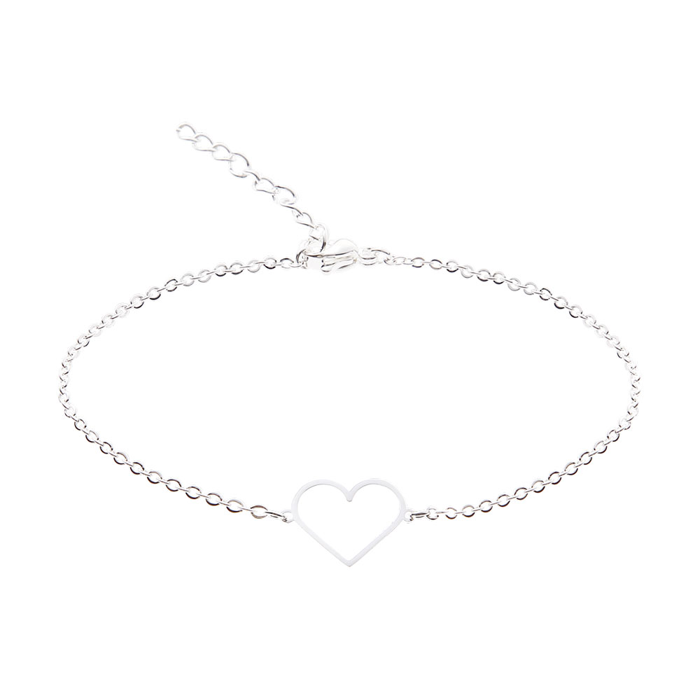 Bracelet - Silver Plated - Heart