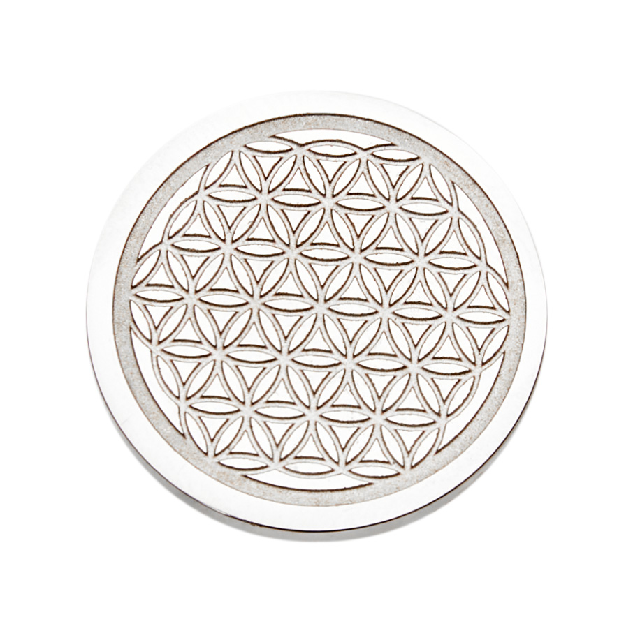 Coin-"lucky coin"-stainless steel-flower of life