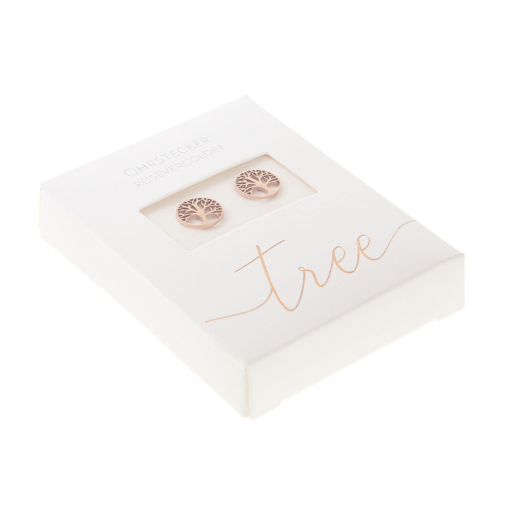 Studs Rose Gold Plated - Tree Of Life
