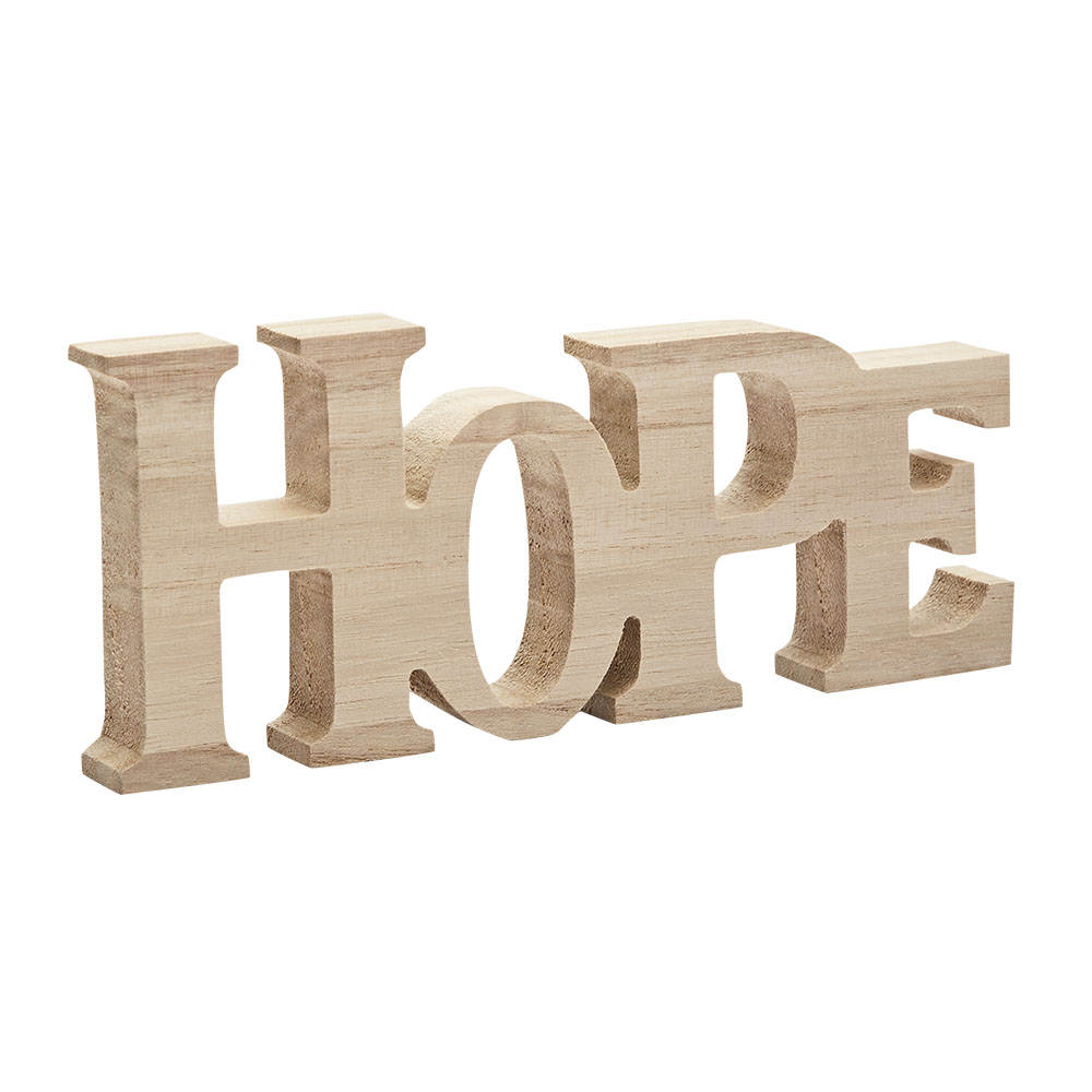 Schriftzug - holz - Hope