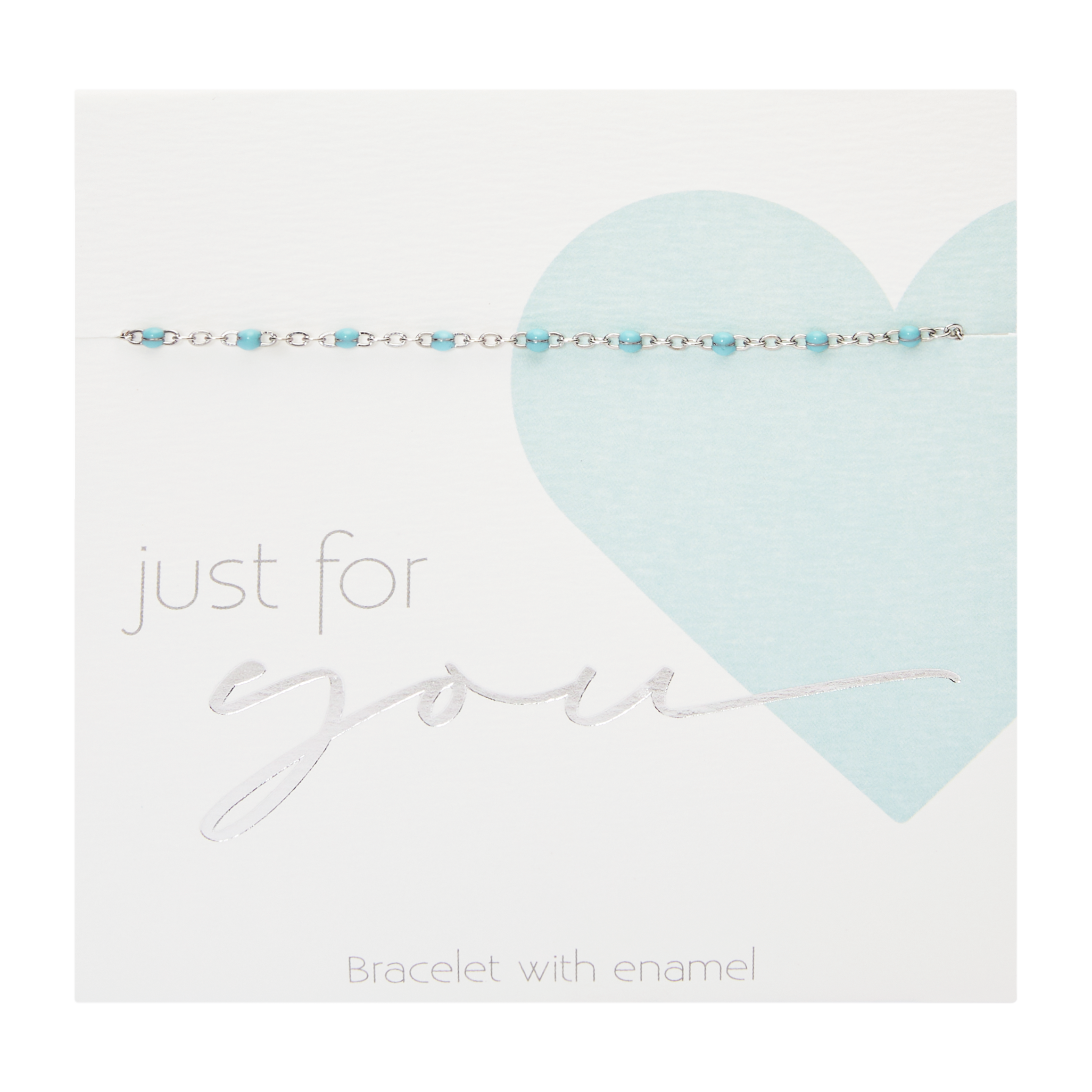 Armband - "Just for you" - Edelstahl - mint