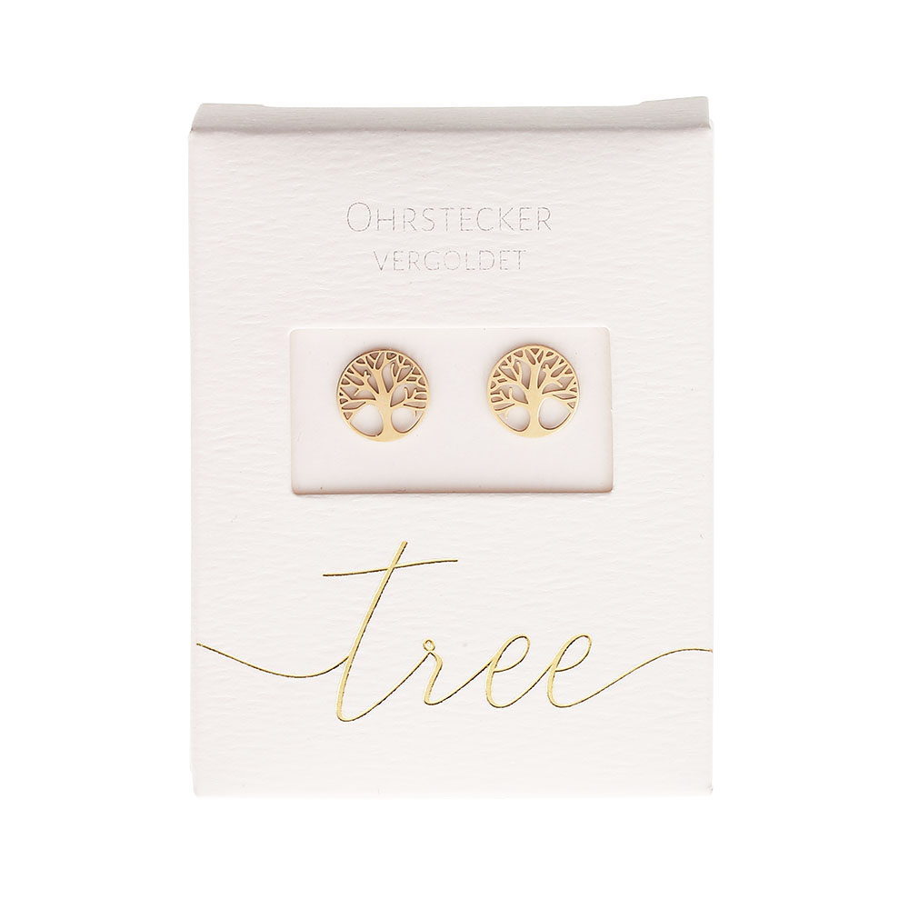 Studs Gold Plated - Tree Of Life