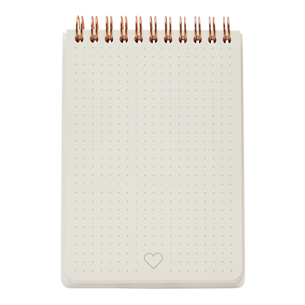 Notebook DIN A6 "Love" - rose gold coloured