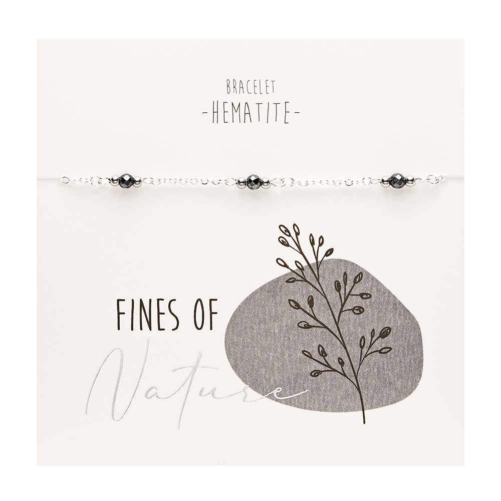 Armband - "Fines of nature" - versilbert - Hämatit