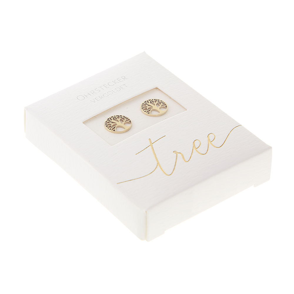 Studs Gold Plated - Tree Of Life