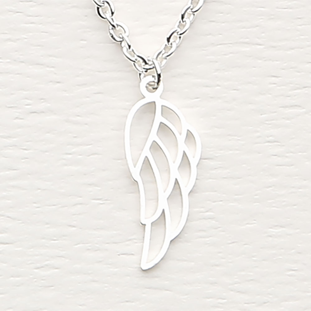 Necklace - Silver Plated - Angel Wing