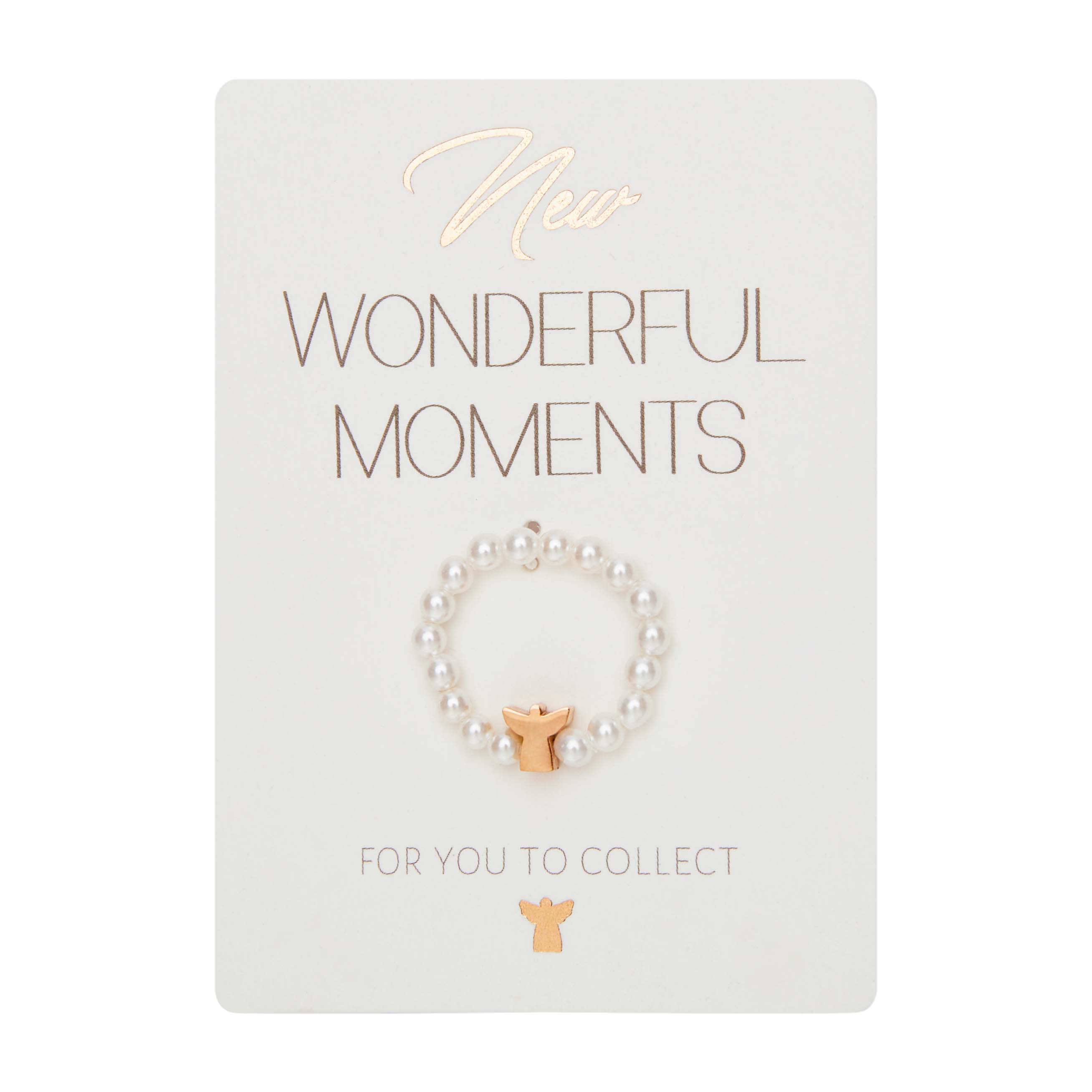 Ring - "New Wonderful Moments" - rosévergoldet - Schutzengel