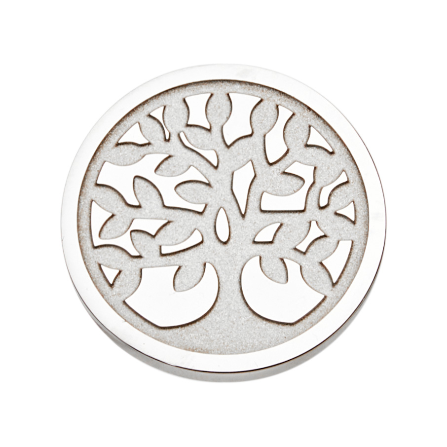 Coin-"lucky coin"-stainless steel-tree of life