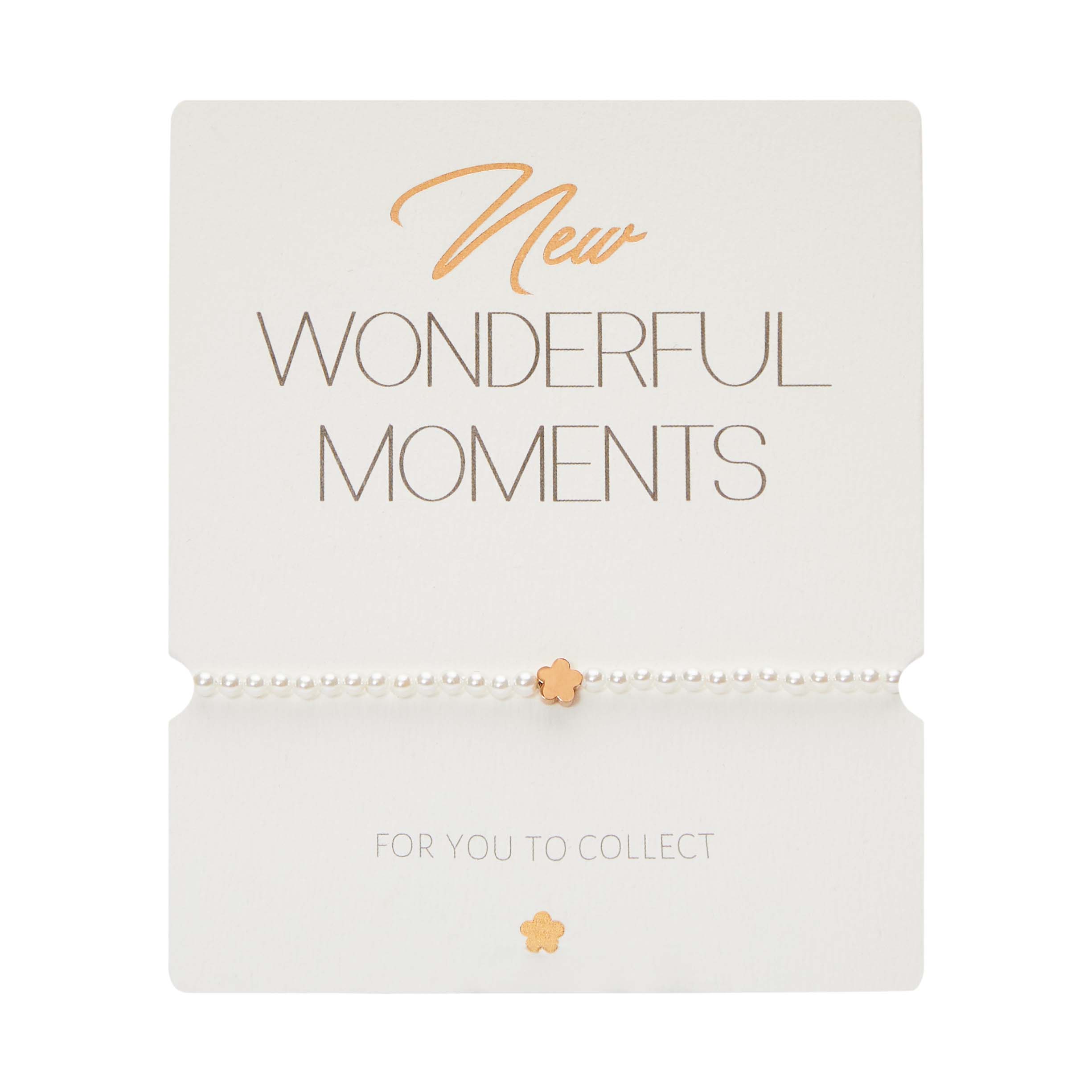 Armband - "New Wonderful Moments" - rosévergoldet - Blume