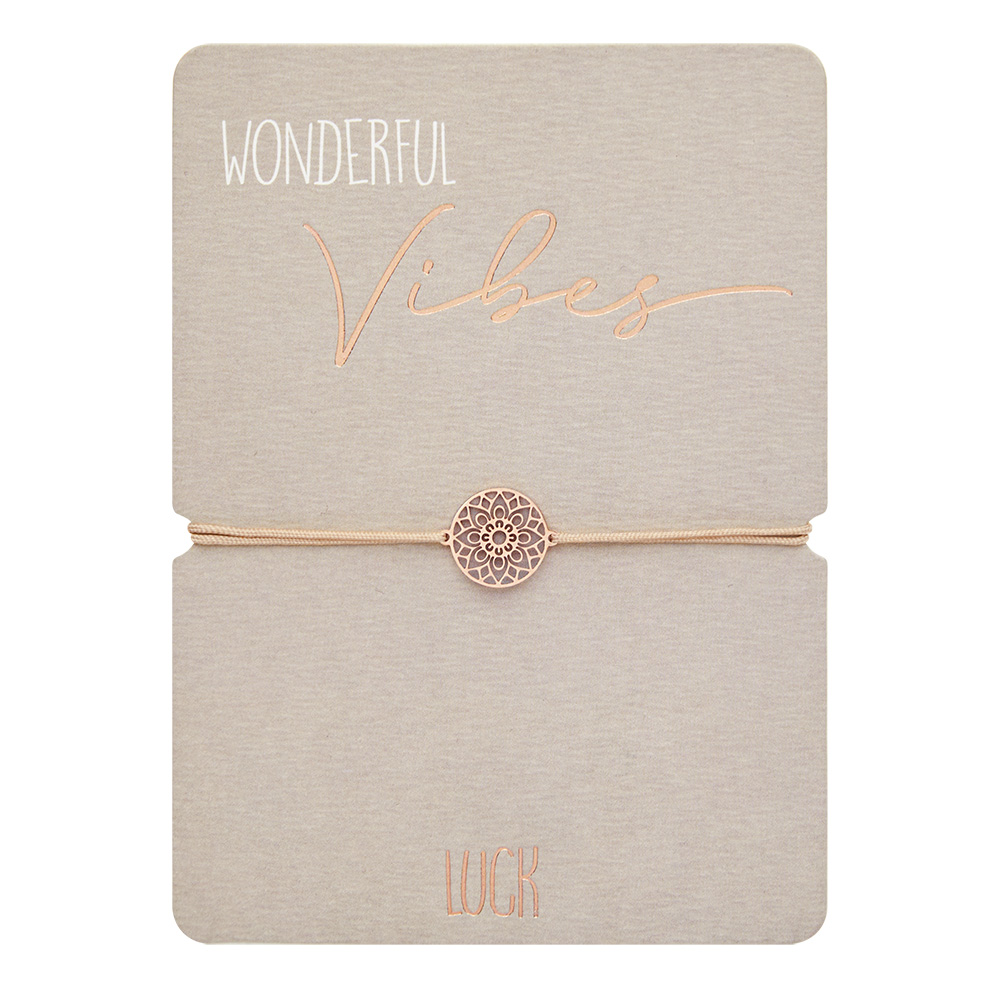 Armband - "Wonderful Vibes" -  rosévergoldet - Luck