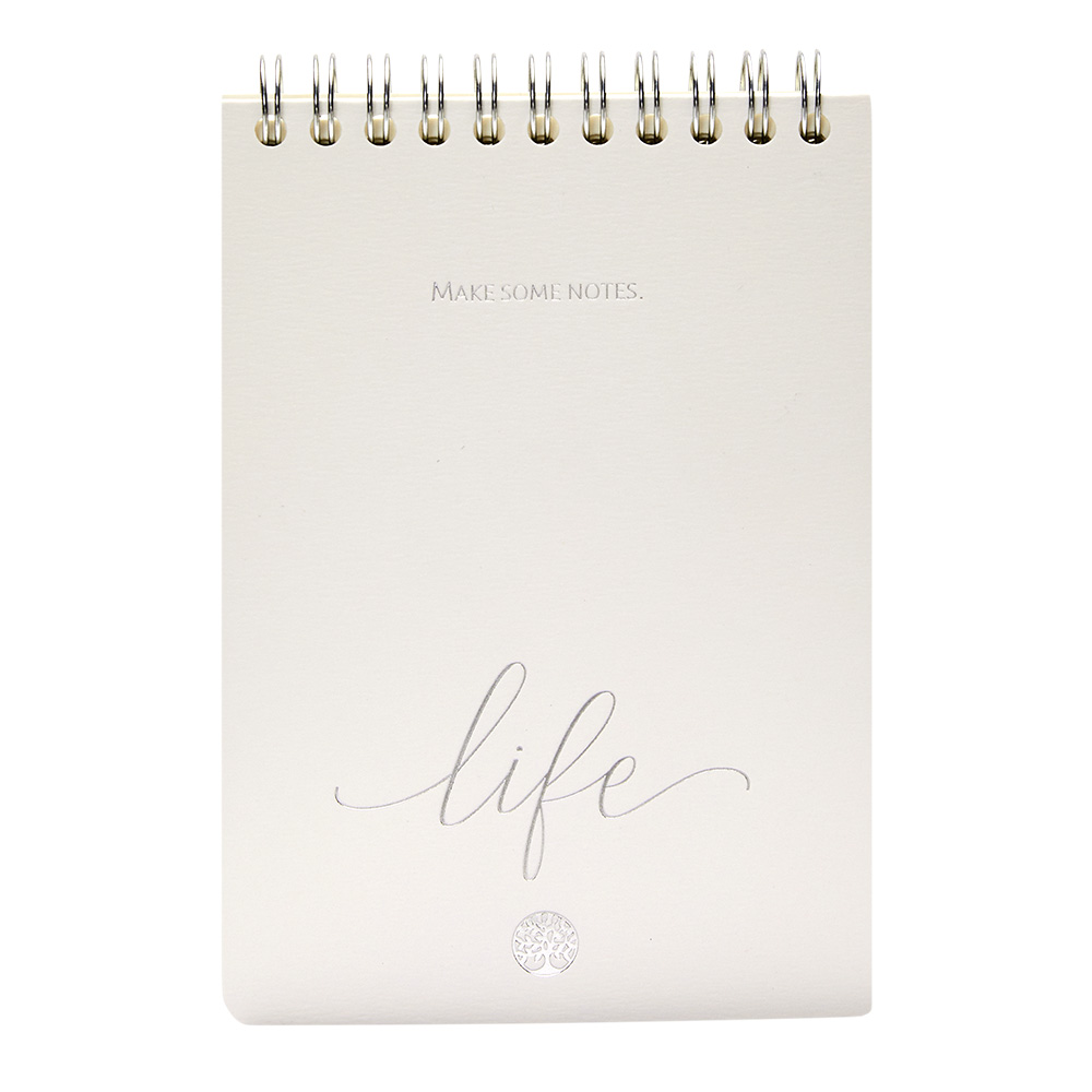 Notebook DIN A6 "Life" - silver coloured