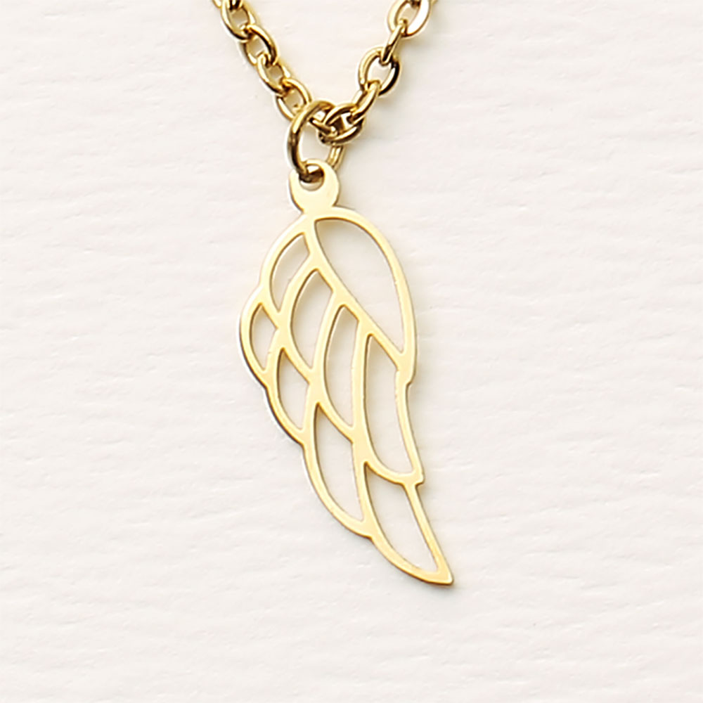 Necklace - Gold Plated - Angel Wing