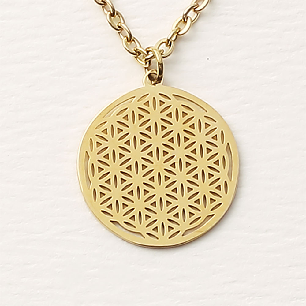 Necklace - Gold Plated - Flower Of Life