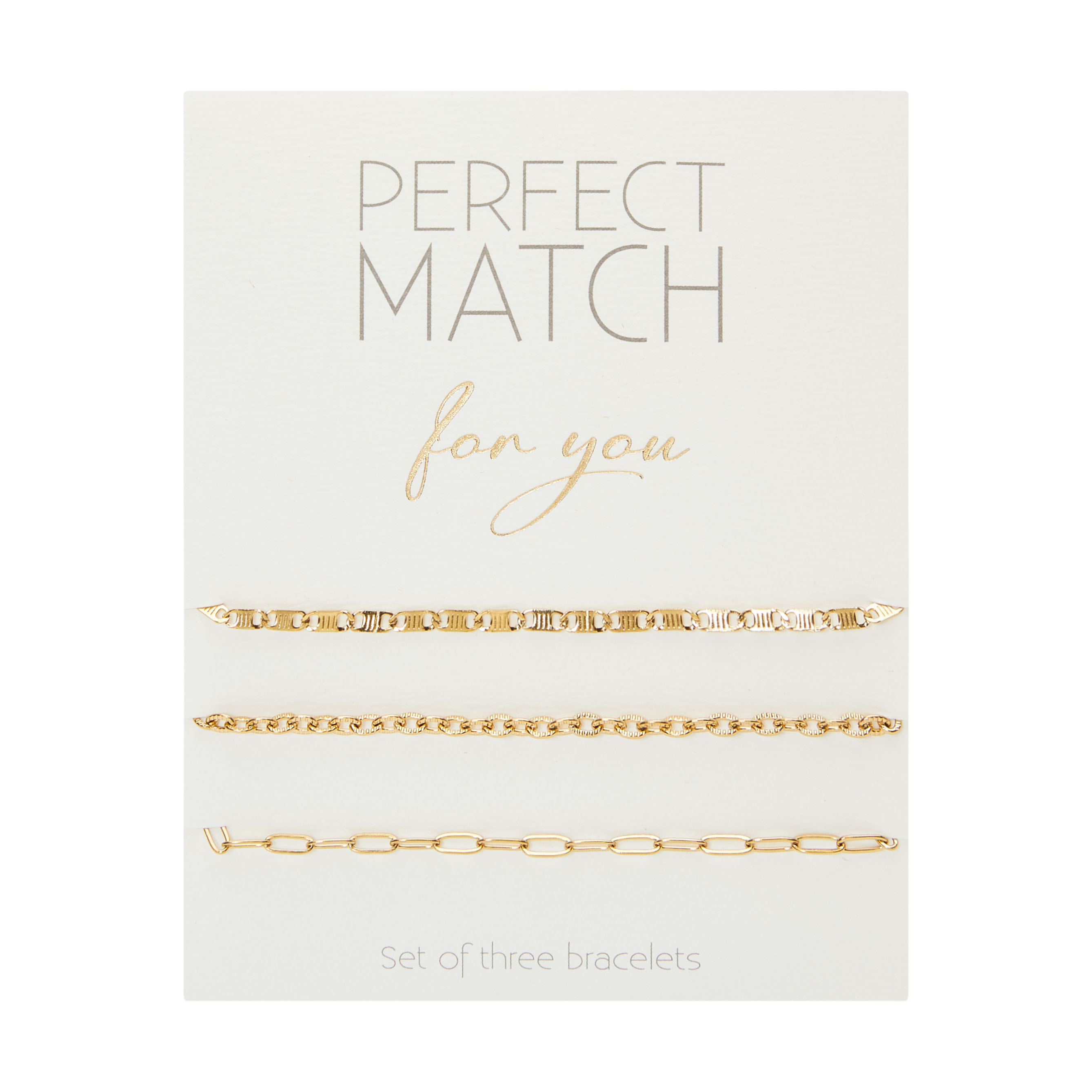 Armbänder - "Perfect match" - vergoldet