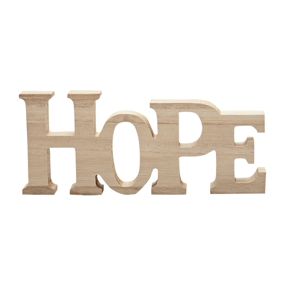 Schriftzug - holz - Hope