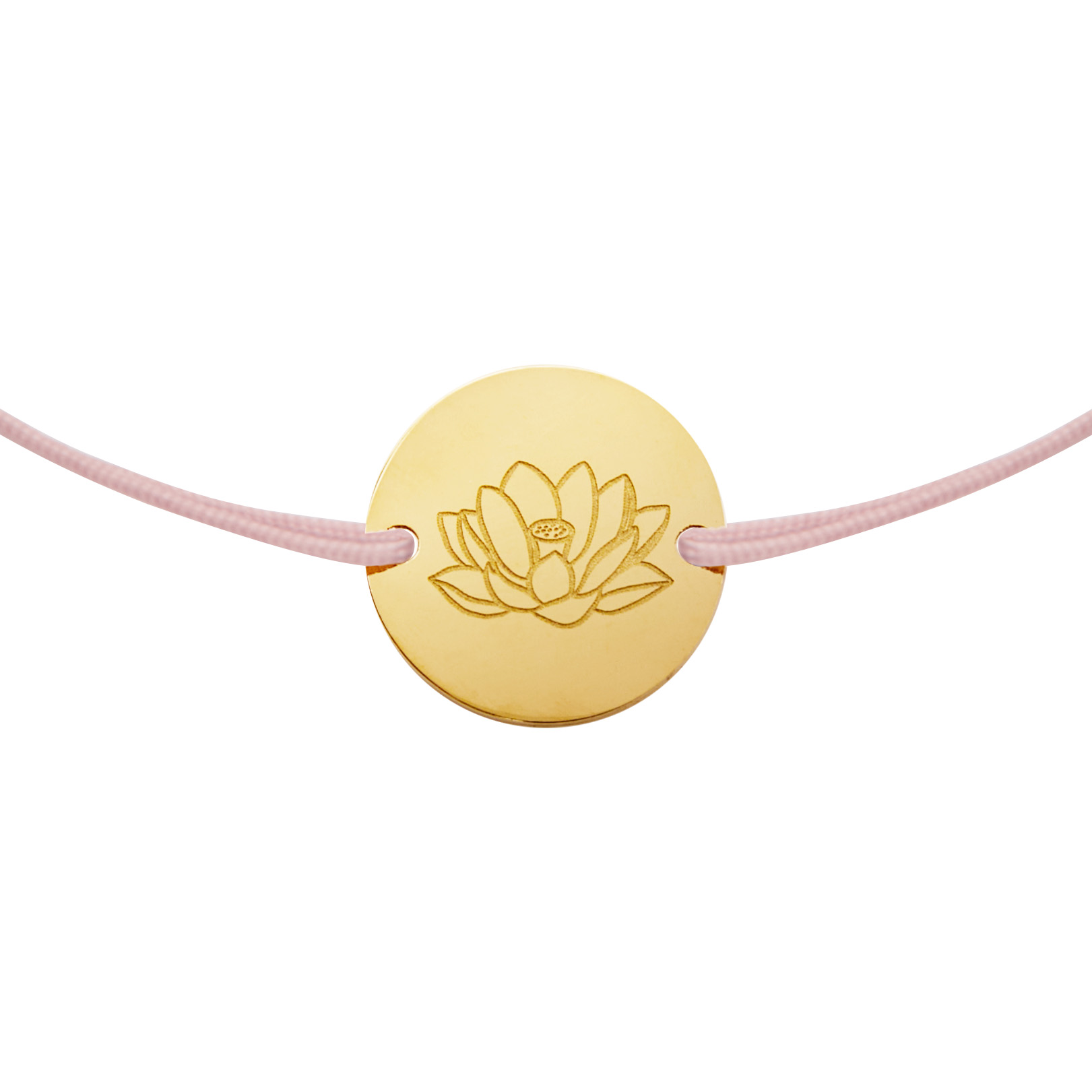 Bracelet-"Flowers of love"-gold pl.-lotus