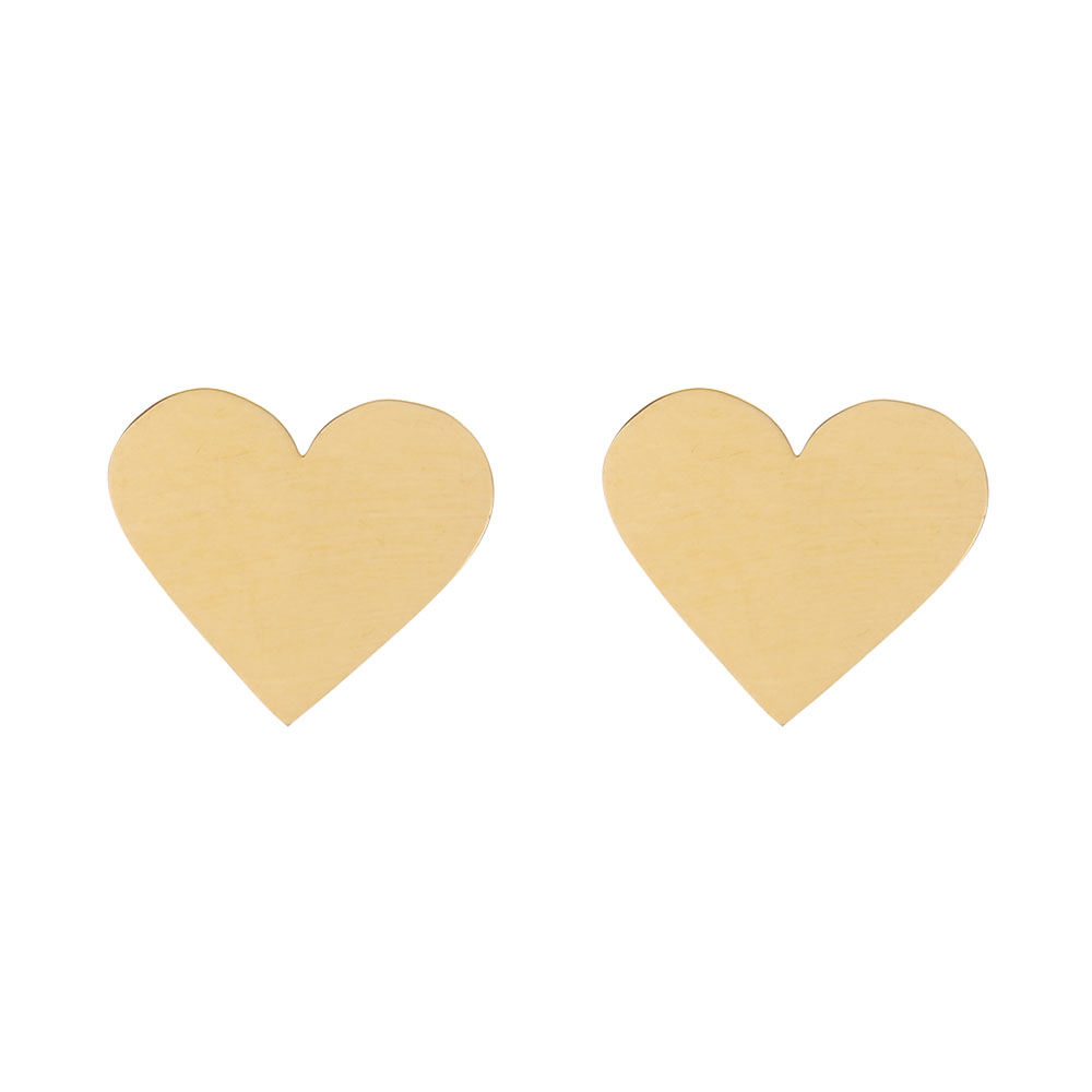 Studs Gold Plated - Heart