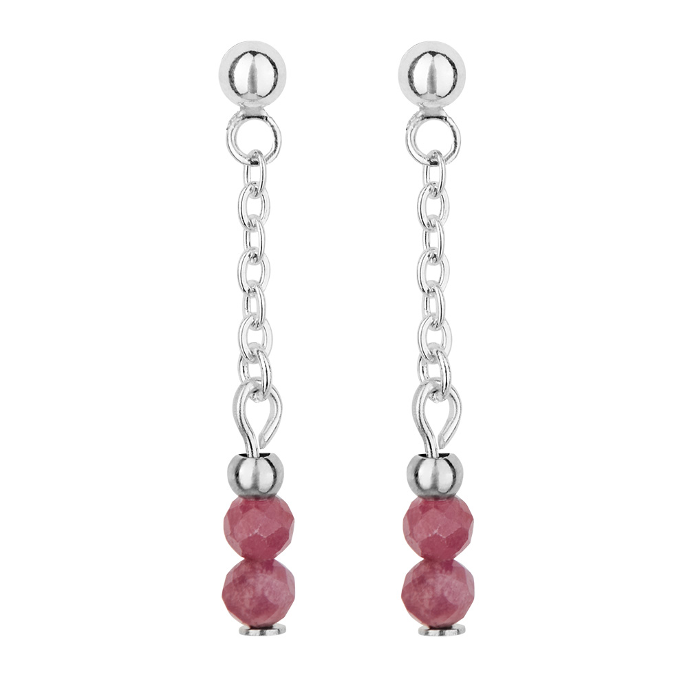Ear rings - "Fines of nature" - sil.pl. - thulite