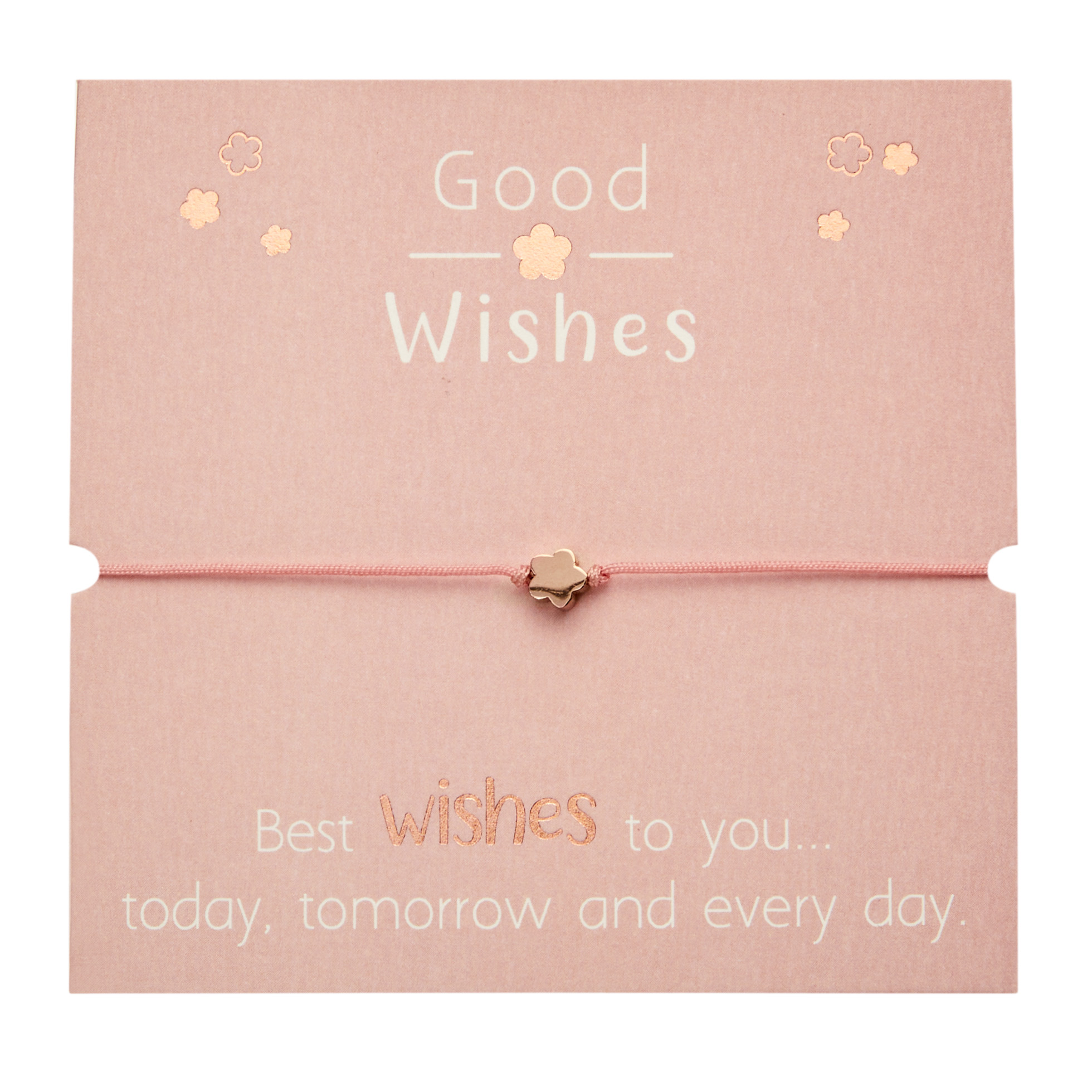 Armband - "Good Wishes" - rosévergoldet - Blüte