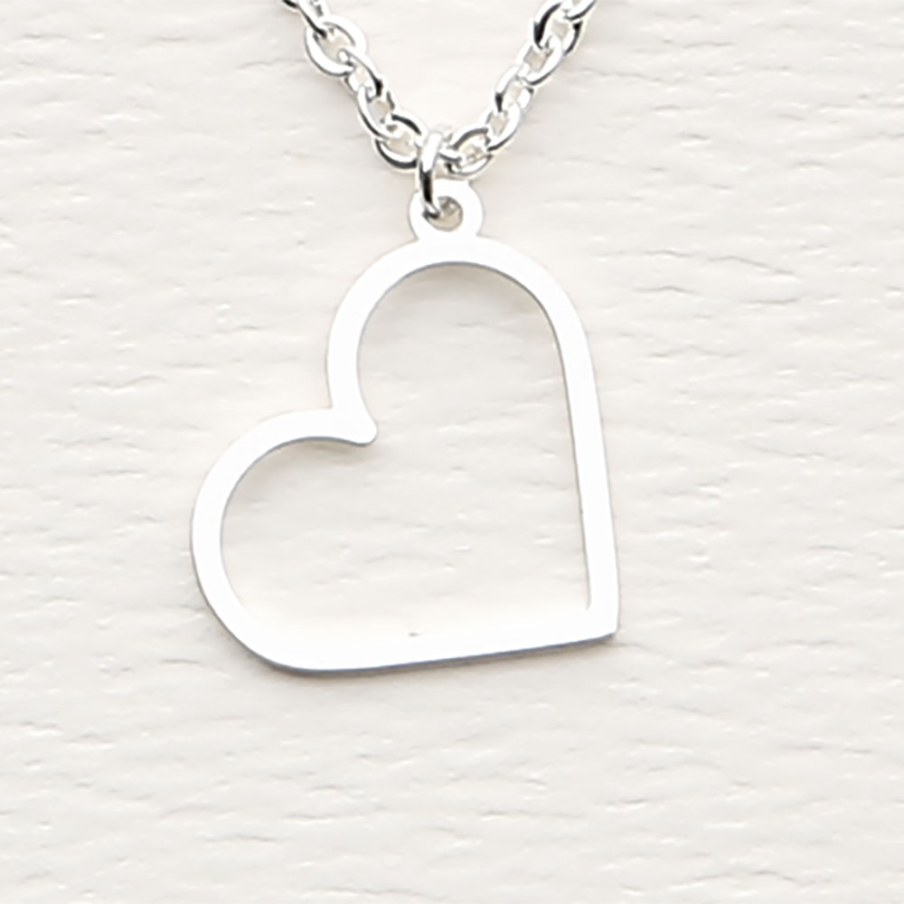 Necklace - Silver Plated - Heart